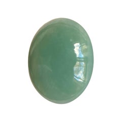 IGI Certified Jadeite Jade ‘A’ Grade 3.41ct Green Oval Cabochon Rare Loose Gem