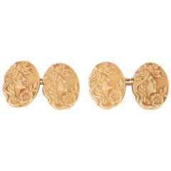 1900 Art Nouveau gold cufflinks 