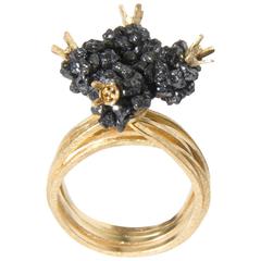Donna Brennan Rough Diamond Gold Ring