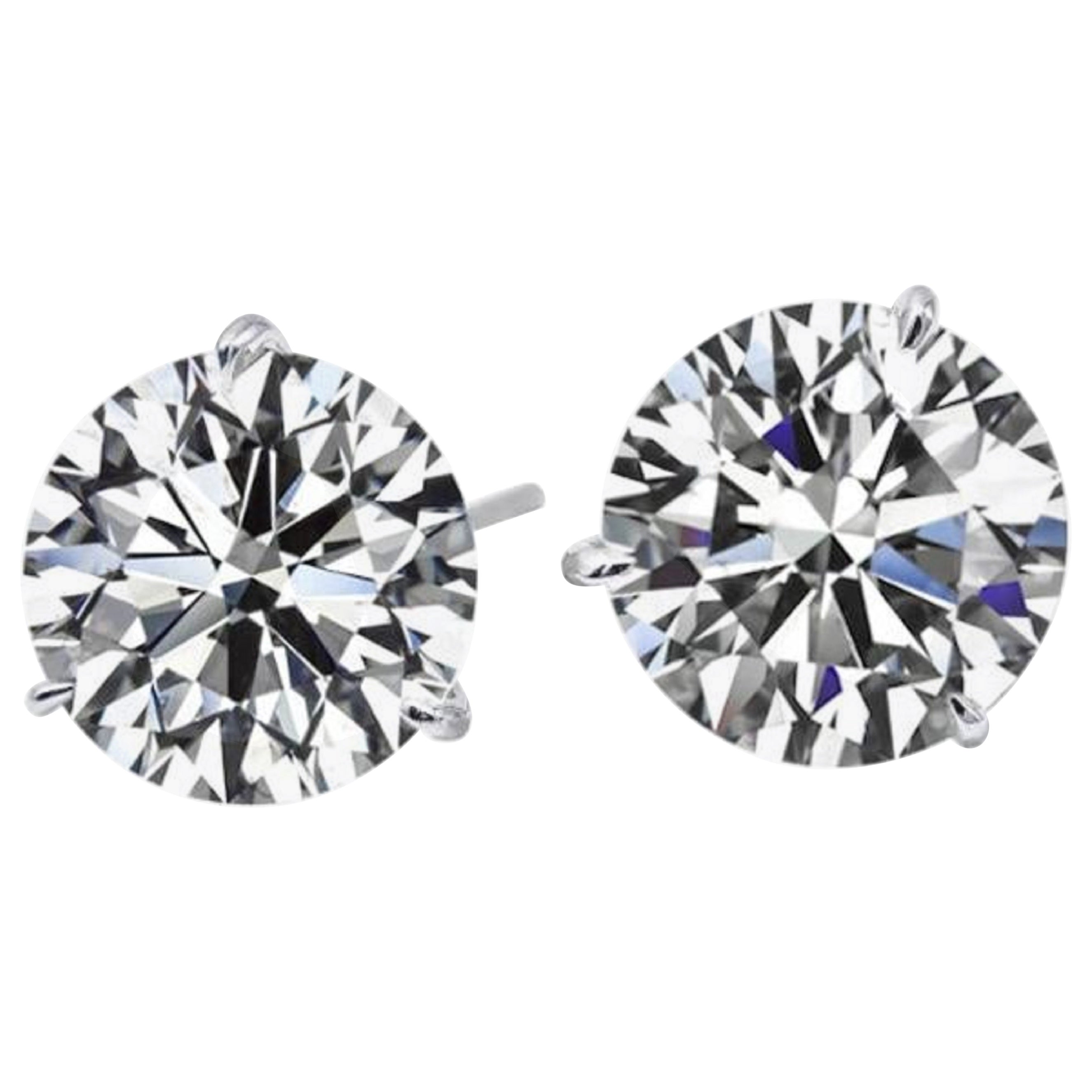 2.09 Carat Natural Diamond Studs at 1stDibs