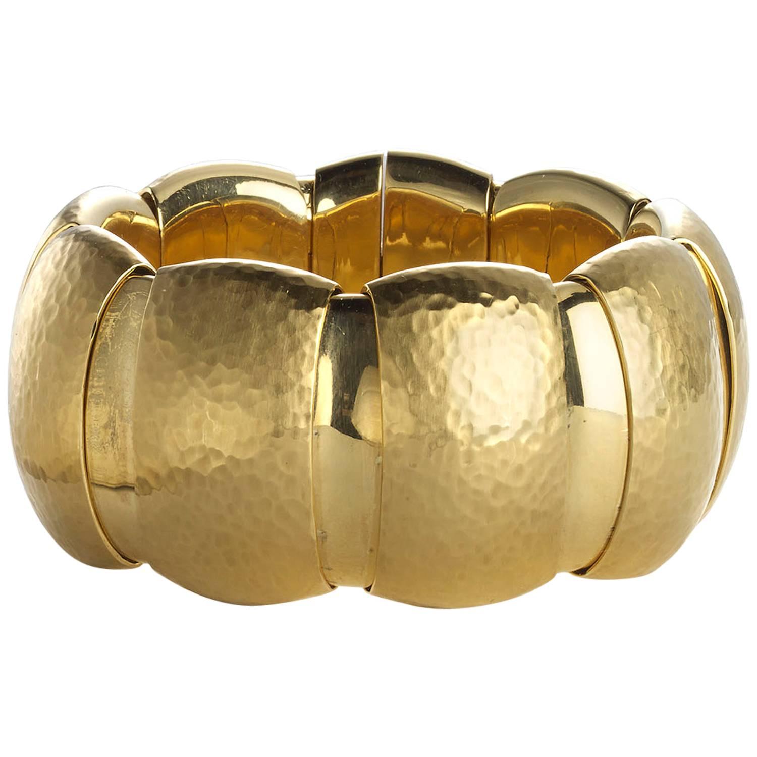 Gold cuff bracelet 