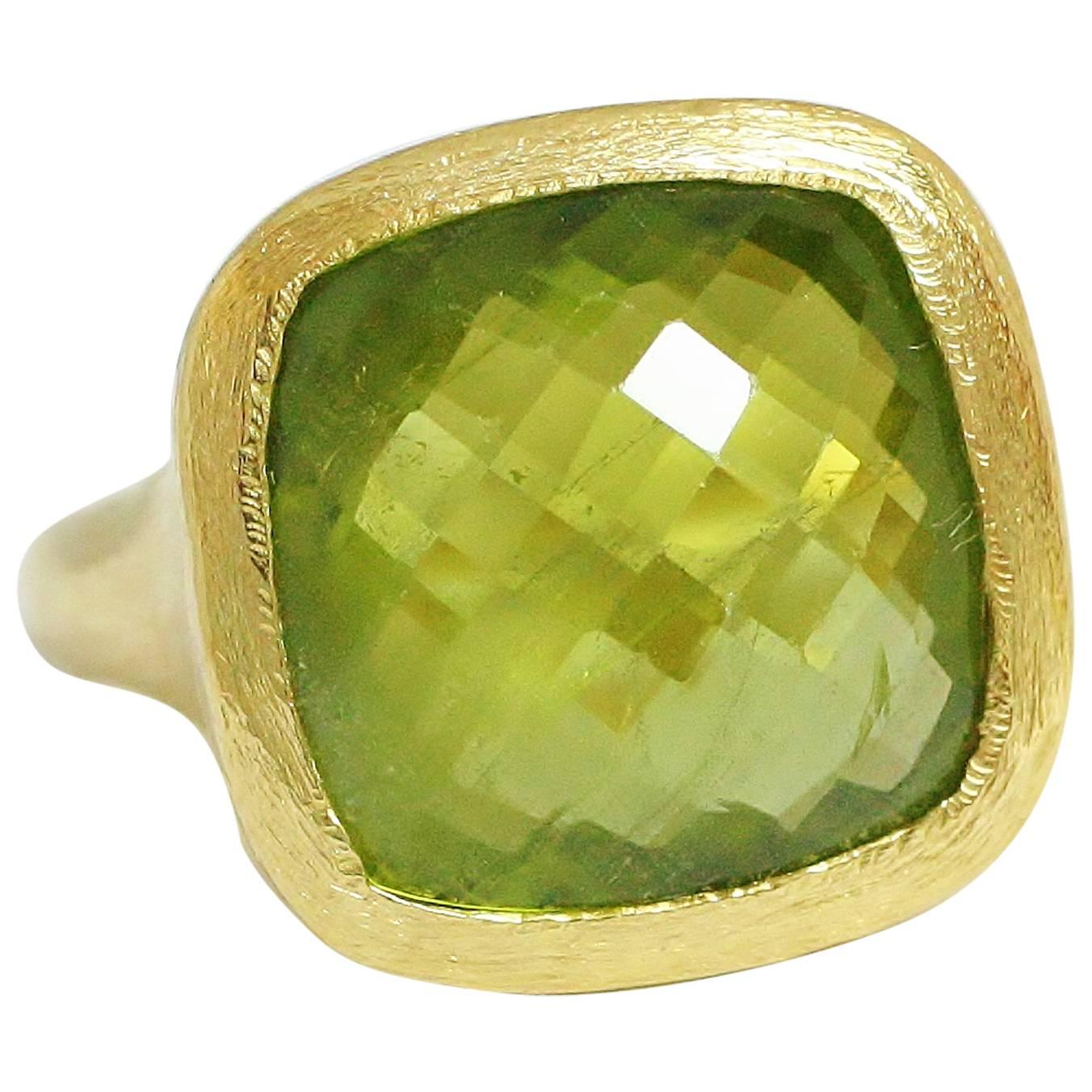 Dominique Cohen Peridot Gold Ring For Sale