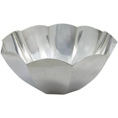 Tiffany & Co. Makers Sterling Silver Fluted Bowl Dish
