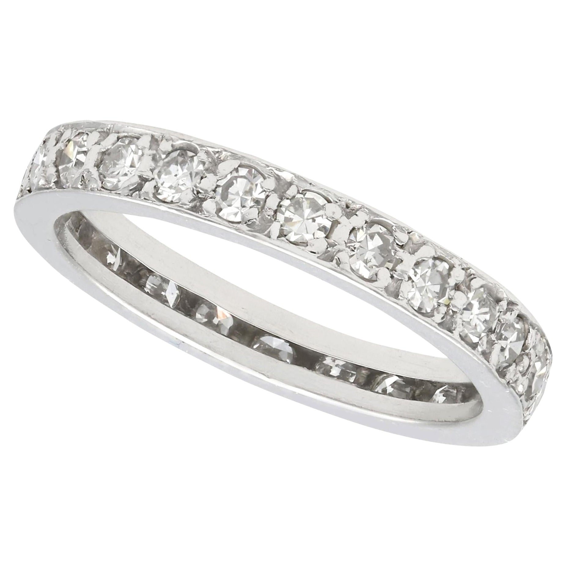 1950s Diamond and White Gold Full Eternity Ring For Sale at 1stDibs