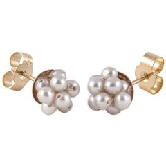 Donna Brennan 18ct Gold Pearl Stud Earrings