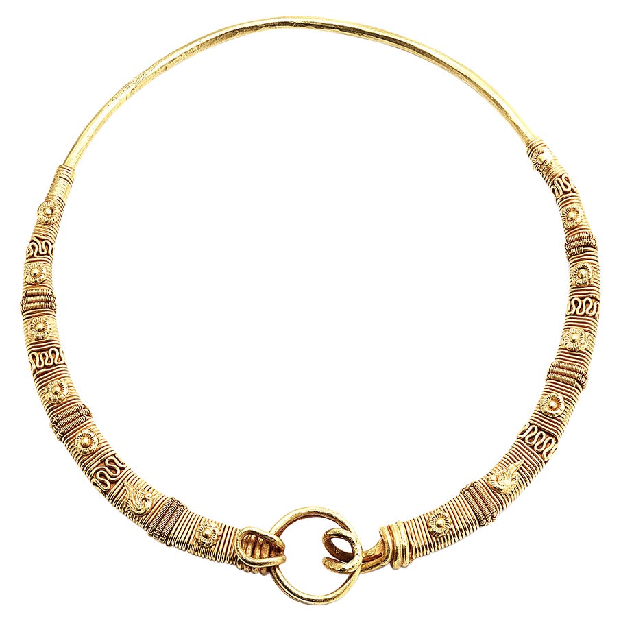 Ancient 24K Yellow Gold Necklace with Pure Gold