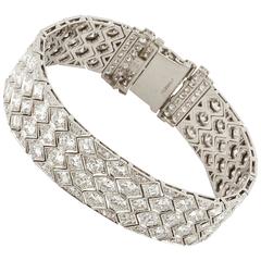 Diamond Platinum Strap Bracelet 10