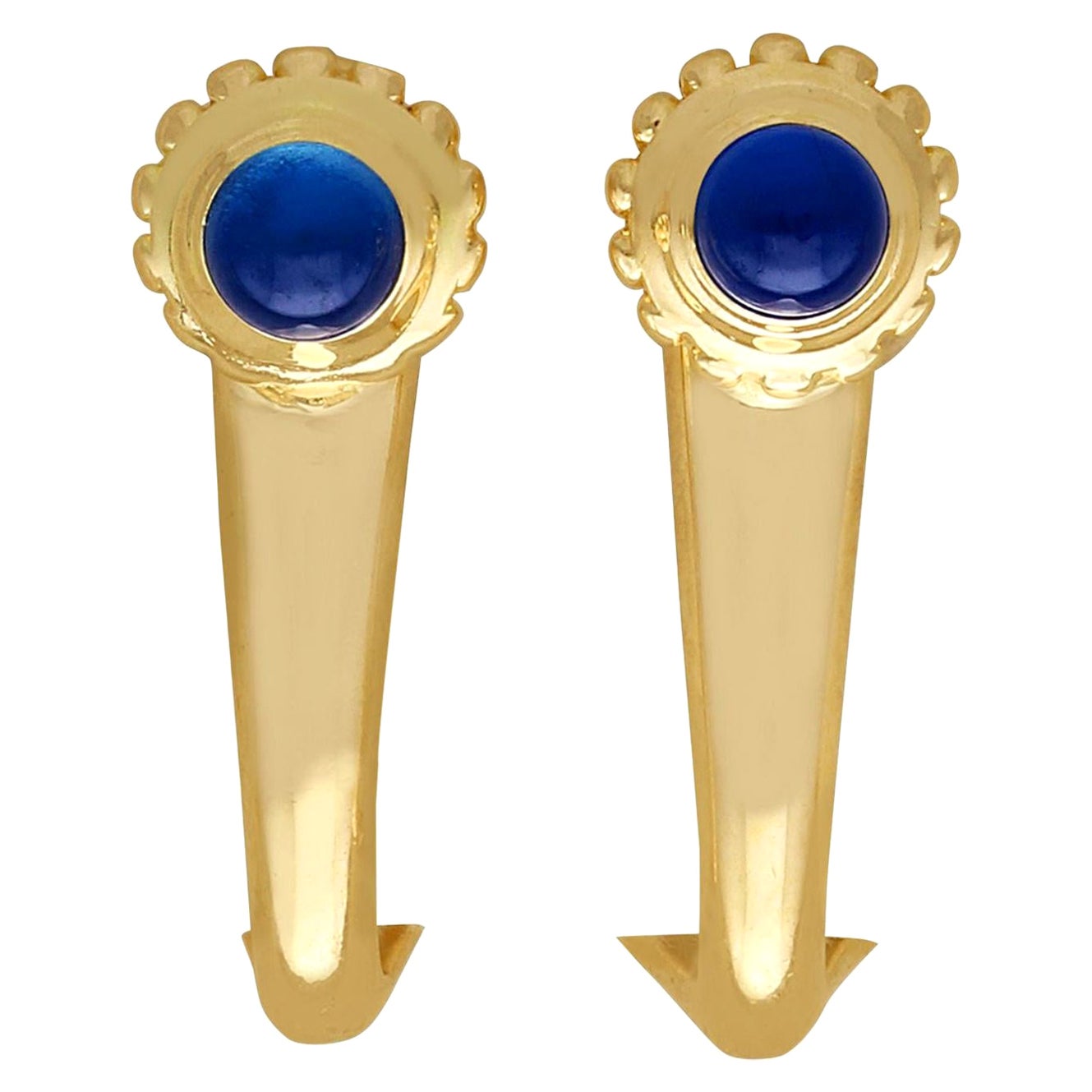 Vintage Cartier Sapphire and 18K Yellow Gold Earrings