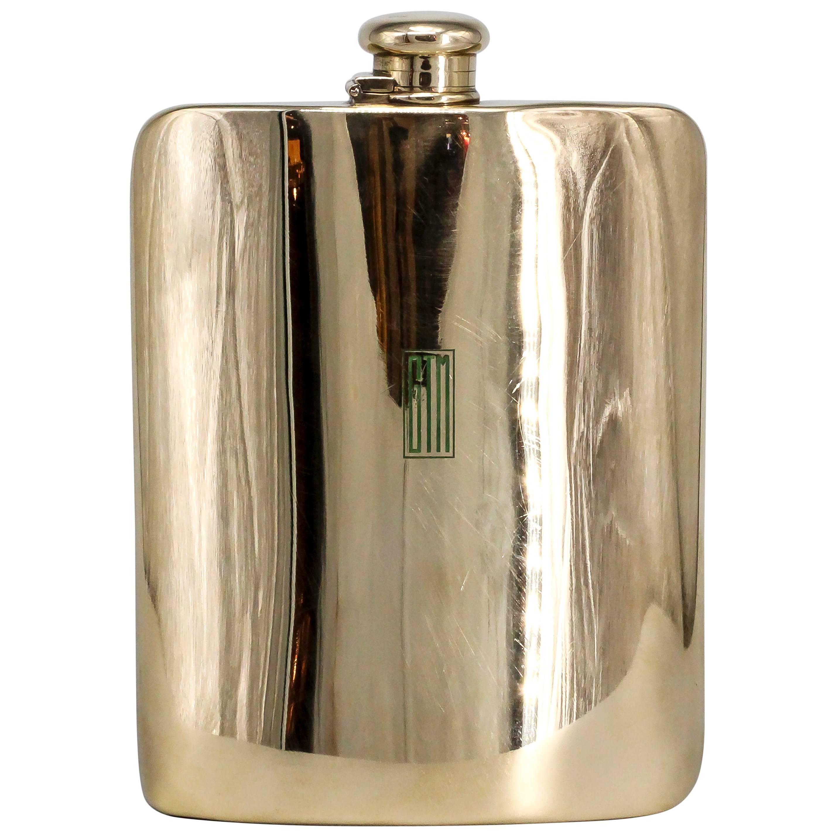 TIFFANY & CO. MAKERS Large Gold Flask