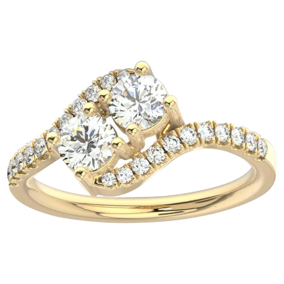 18K Yellow Gold Artemis Micro Prong Diamond Ring '1 Ct. Tw' For Sale