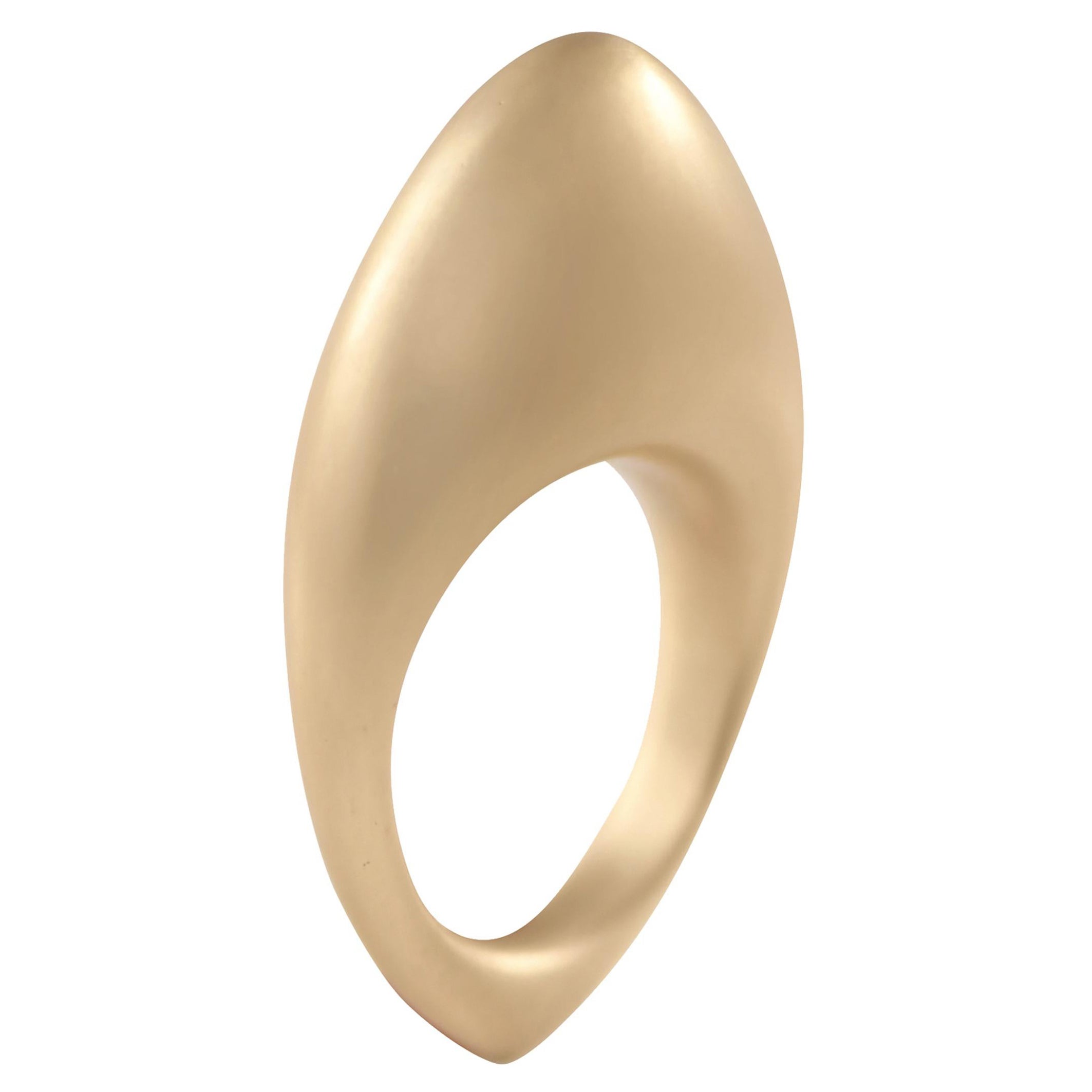Nada Ghazal's One-of-a-kind and Handmade 18k Yellow Gold Fuse Rock Ring For Sale
