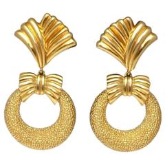 1980s Van Cleef & Arpels gold drop earrings 
