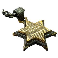 Diamond Silver Gold Star of David
