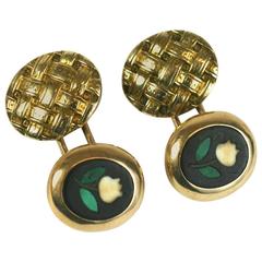 Victorian Pietra Dura Cufflinks 12