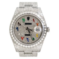 Rolex 116300 Datejust II All Diamond Tutti Fruity Arabic Dial Watch