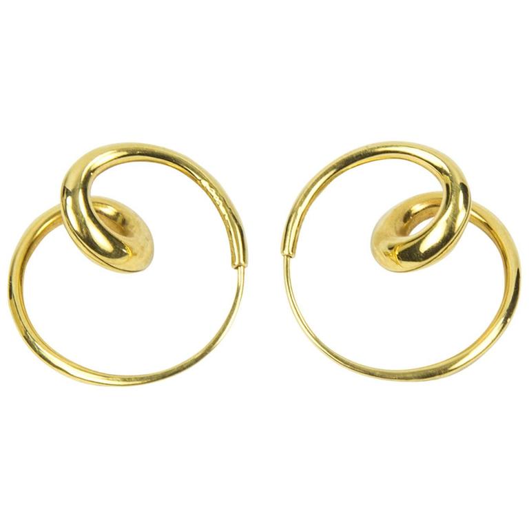 Michael Good Loop Hoop Gold Earrings at 1stDibs | michael good gold ...