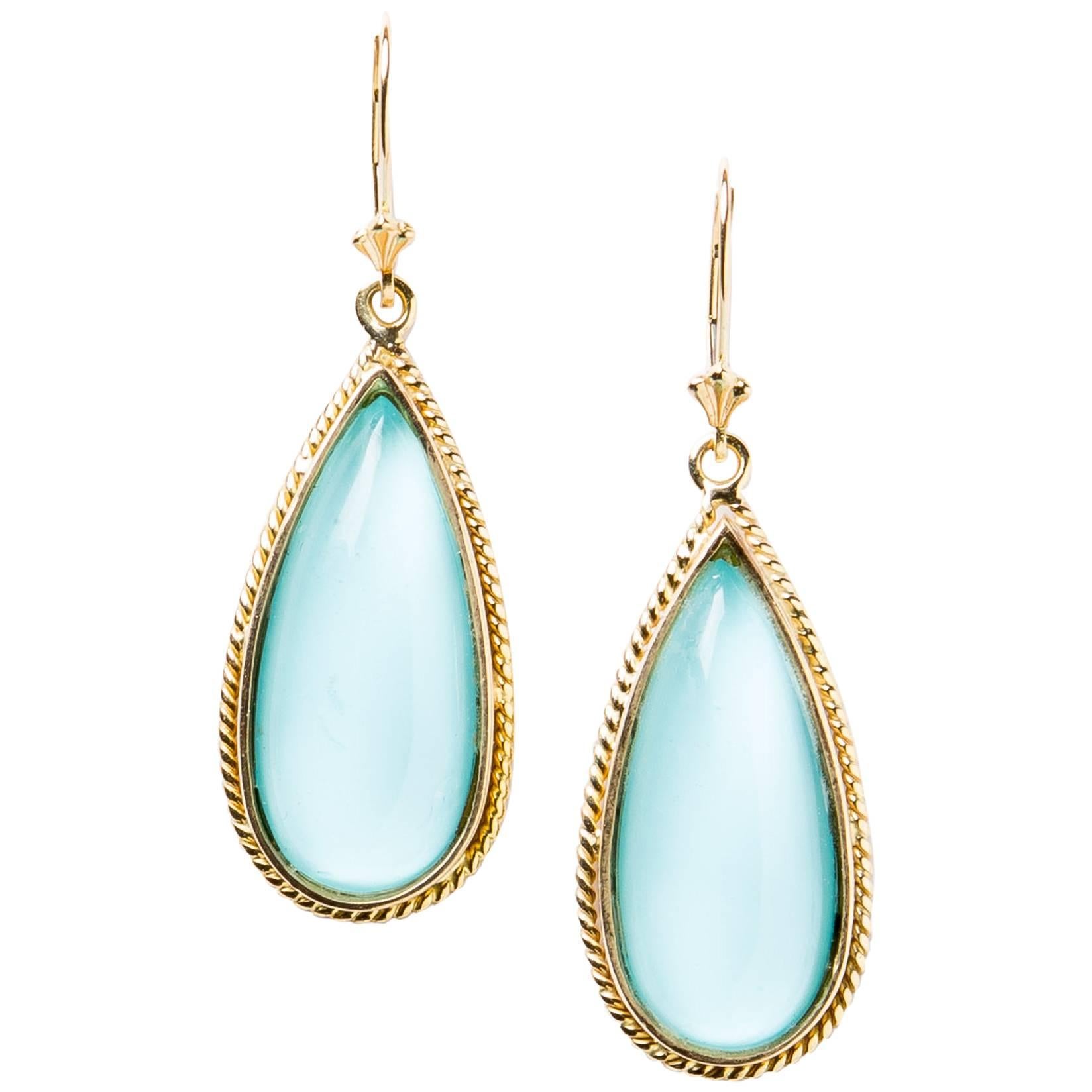 Luminous Turquoise Drop Earrings