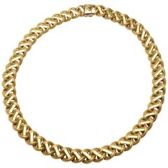 Reversible Gold Choker Necklace
