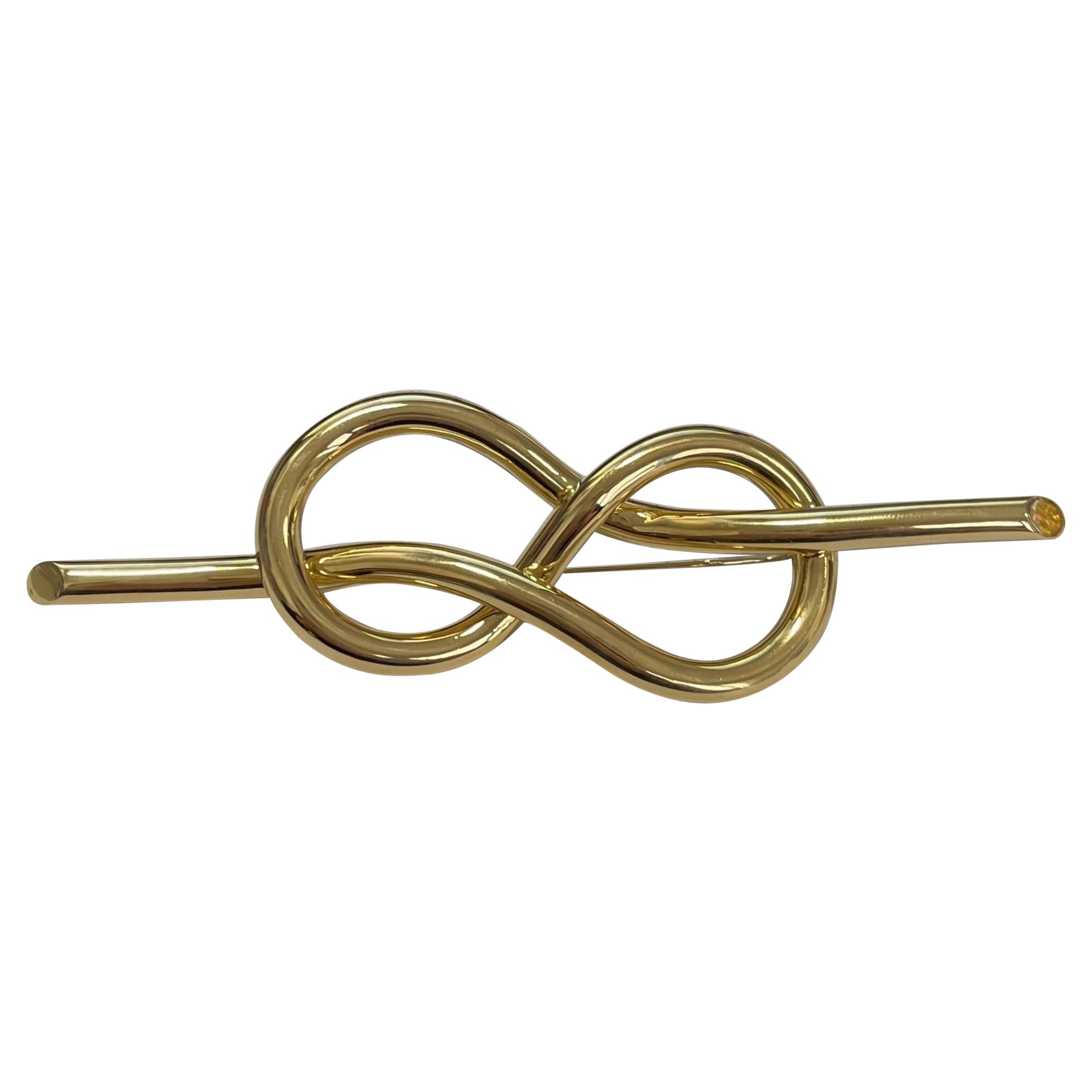 Broche Nudo Marinero de Oro Amarillo de 18 Quilates en venta