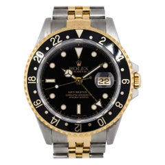 Retro Rolex 16713 GMT-Master II Two Tone Black Dial Watch