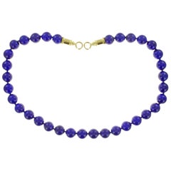 Lapis Lazuli 12MM Bead Necklace