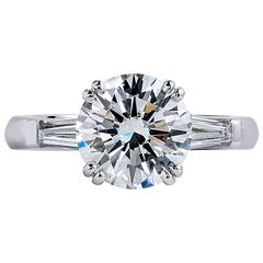 3.05ct GIA Certified Diamond and Platinum Ring