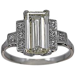 Antique Art Deco 1.71ct. Diamond Platinum Engagement Ring