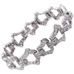 Art Deco Cartier Diamond Platinum Bracelet