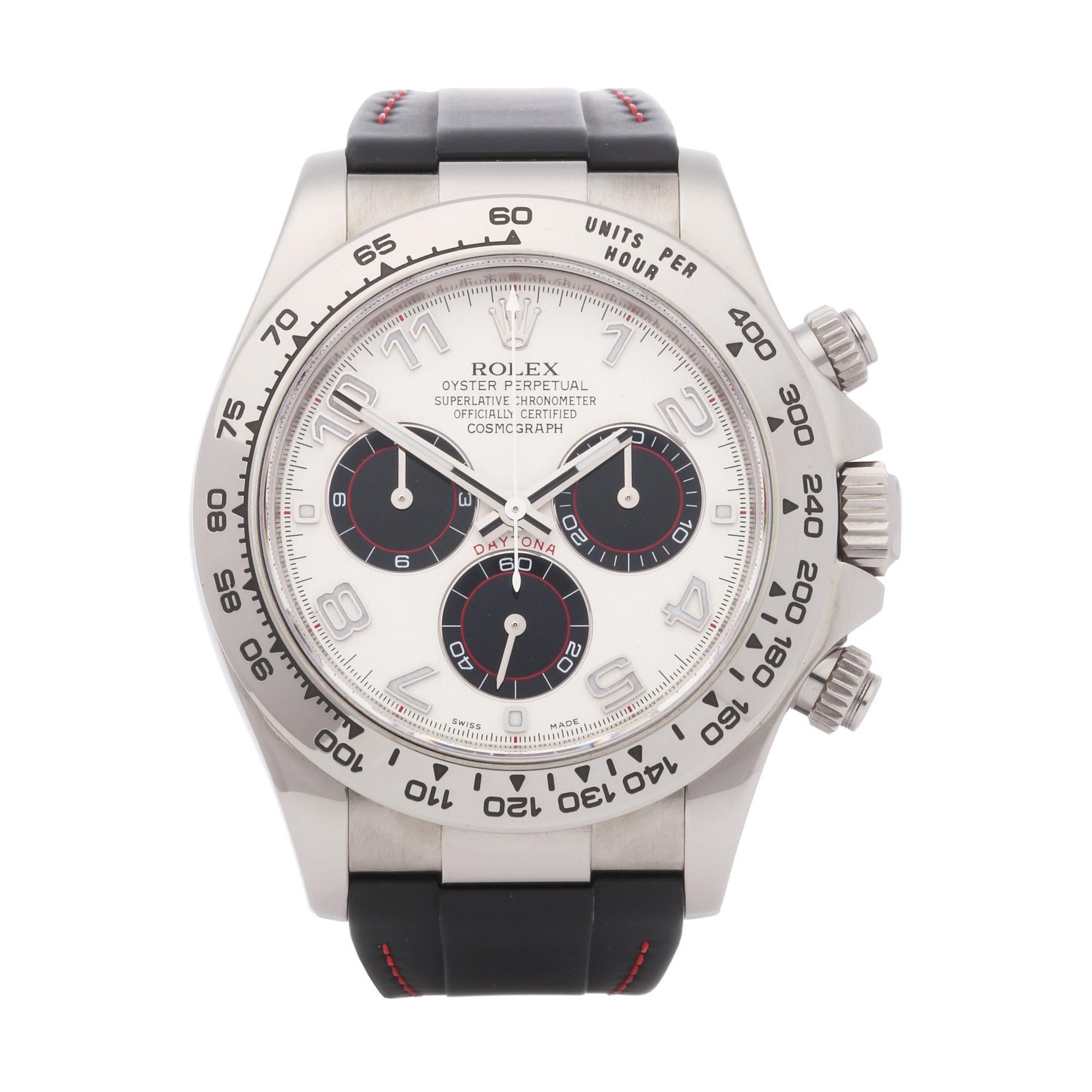 Rolex Daytona 116519 Men White Gold 'Panda Dial' Watch