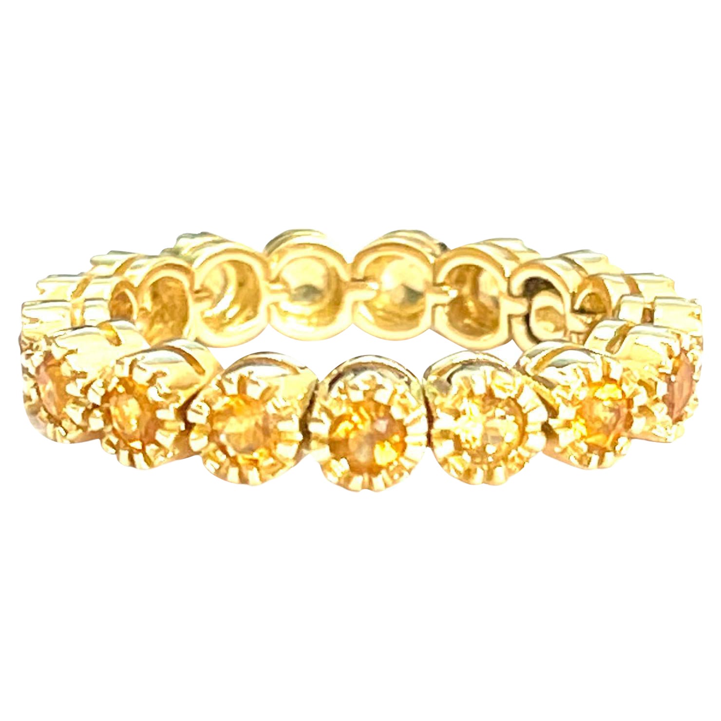 Bague en or jaune 18 carats et saphir jaune de la collection Nomad en vente
