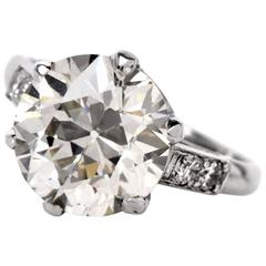 4.27 Carat Diamond Gold Engagement Ring