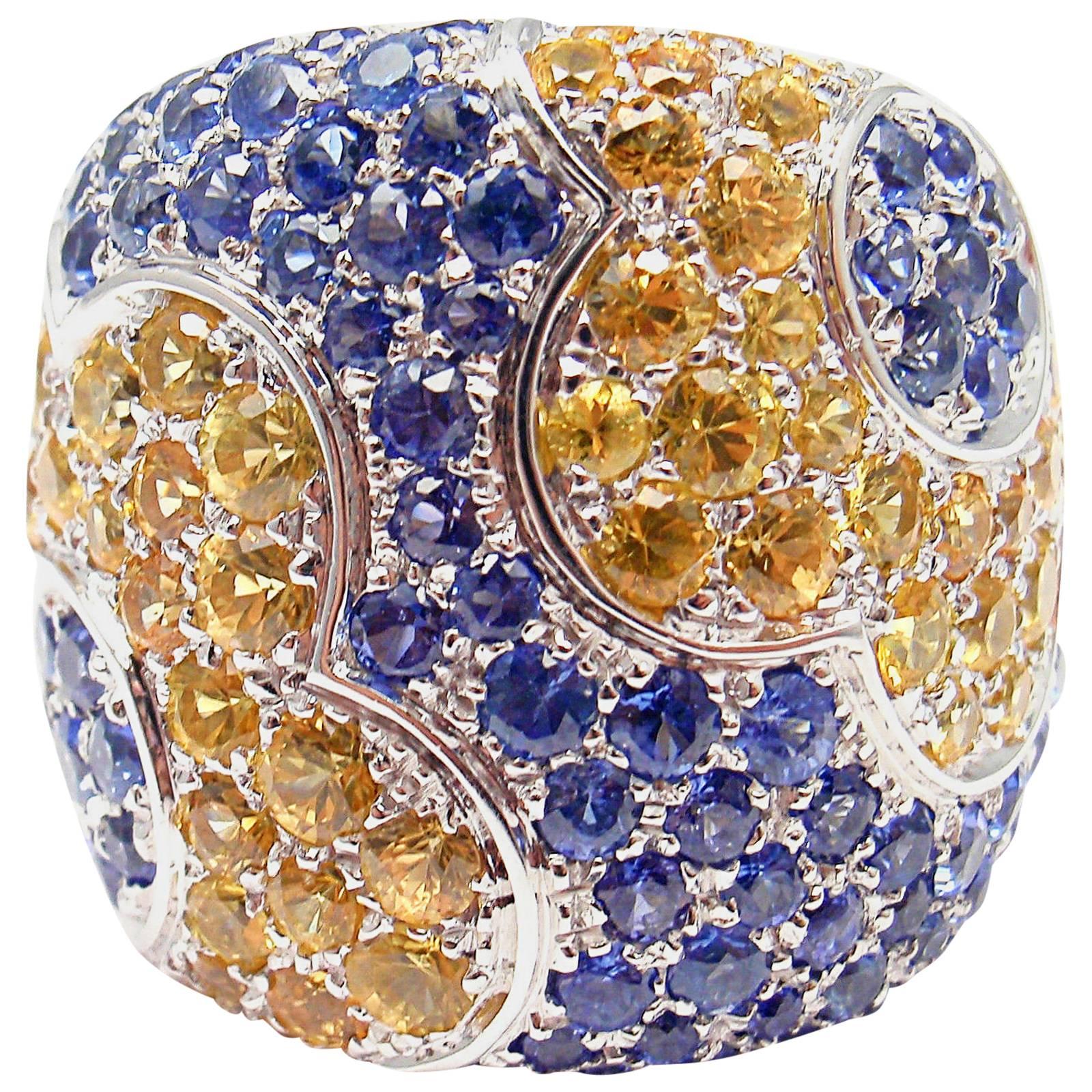 Pasquale Bruni Colours sapphire gold Petals Ring