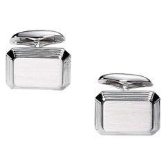 Gemello Hallmark in argento, rettangolare 14 mm x 20 mm