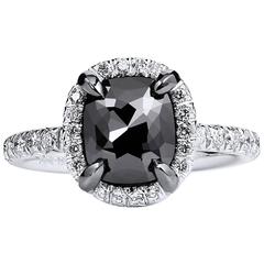 Black Diamond White Gold Ring 5