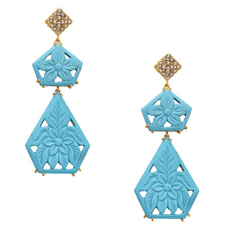 Boucles d’oreilles Korloff Je Play turquoise rond - JJPE06PG/TU
