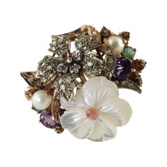 Diamonds Rubies Emeralds Amethysts Pearls White Stone Silver Rose Gold Ring