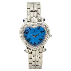 Corum Stainless Steel Diamond Bezel Blue Mother-of-Pearl Dial Wristwatch