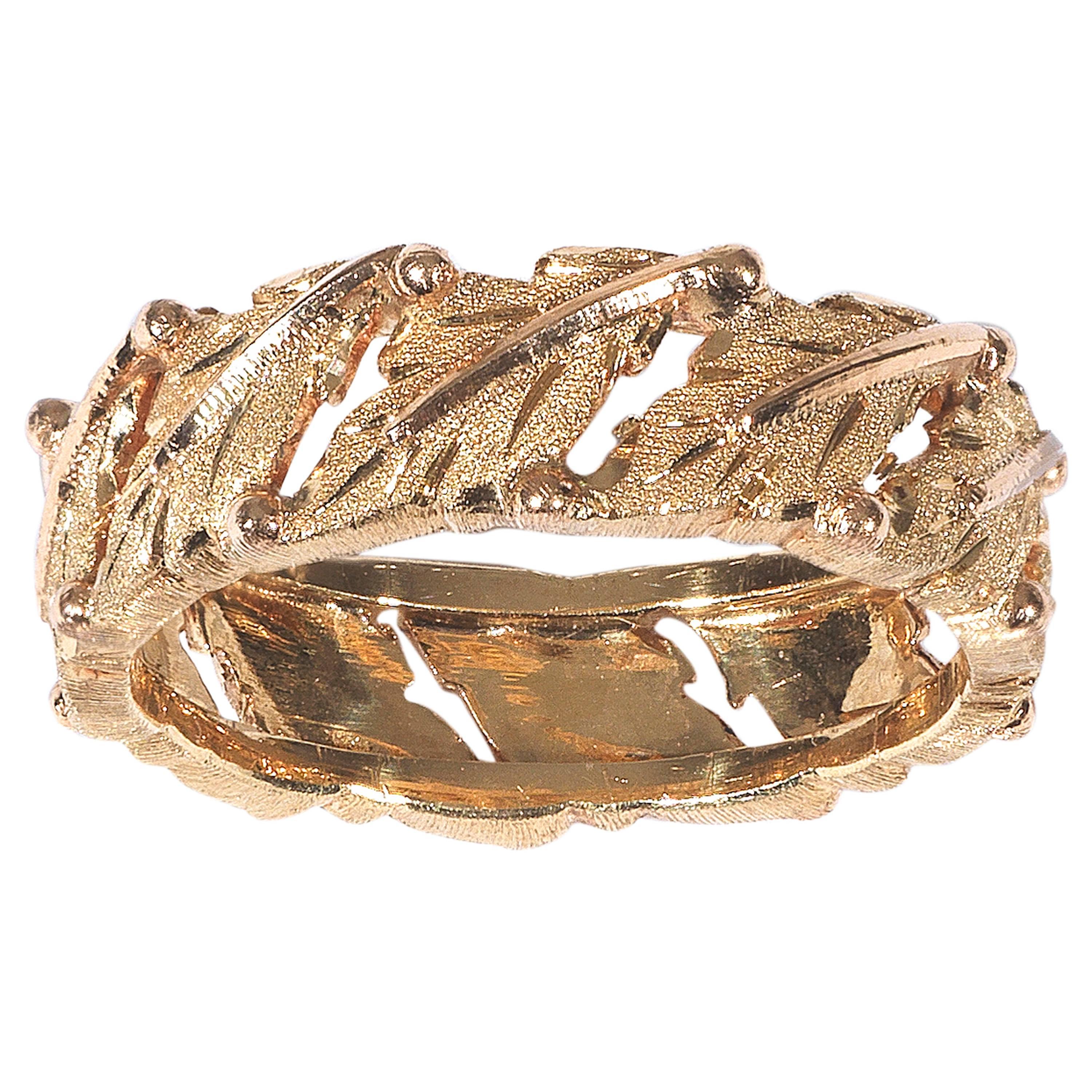 Buccellati Gold Leaf Motif Ring