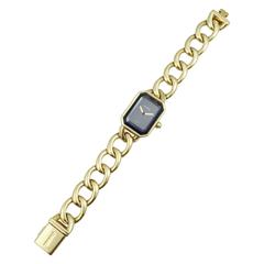 Retro  Chanel Yellow Gold Premiere Wristwatch Large