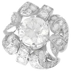 1930s Vintage 6.08 Carat Diamond and Platinum Dress Ring