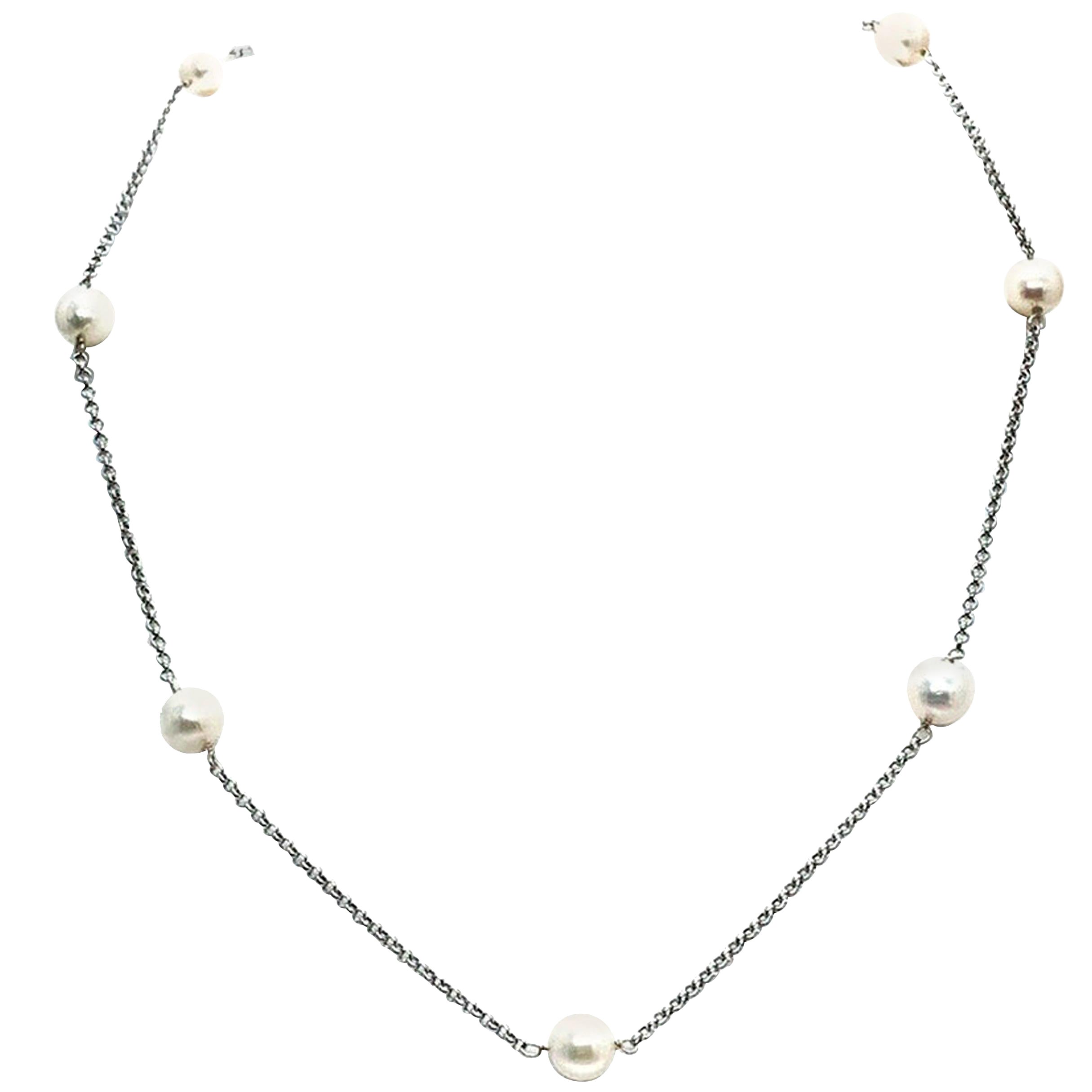 Collar de Perlas Akoya Oro 14k Certificado Mujer