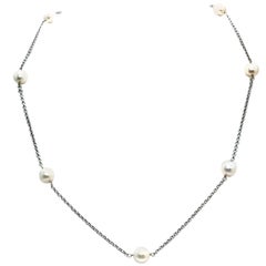 Akoya Pearl Necklace 14k Gold Women Certified
