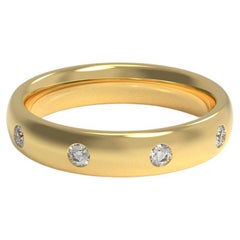 8 Einfass gefasste Lünette Diamant Eternity Ehering aus 14 Karat Gelbgold