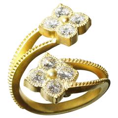 Stambolian 8 Diamond Cluster Gold Ring