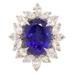 Bague cocktail en tanzanite de 9,01 carats