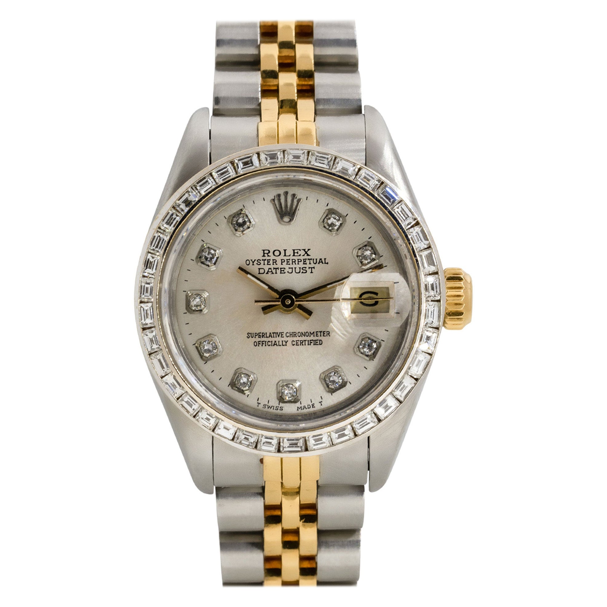 Rolex 69173 Datejust Two Tone Diamond Dial & Bezel Ladies Watch