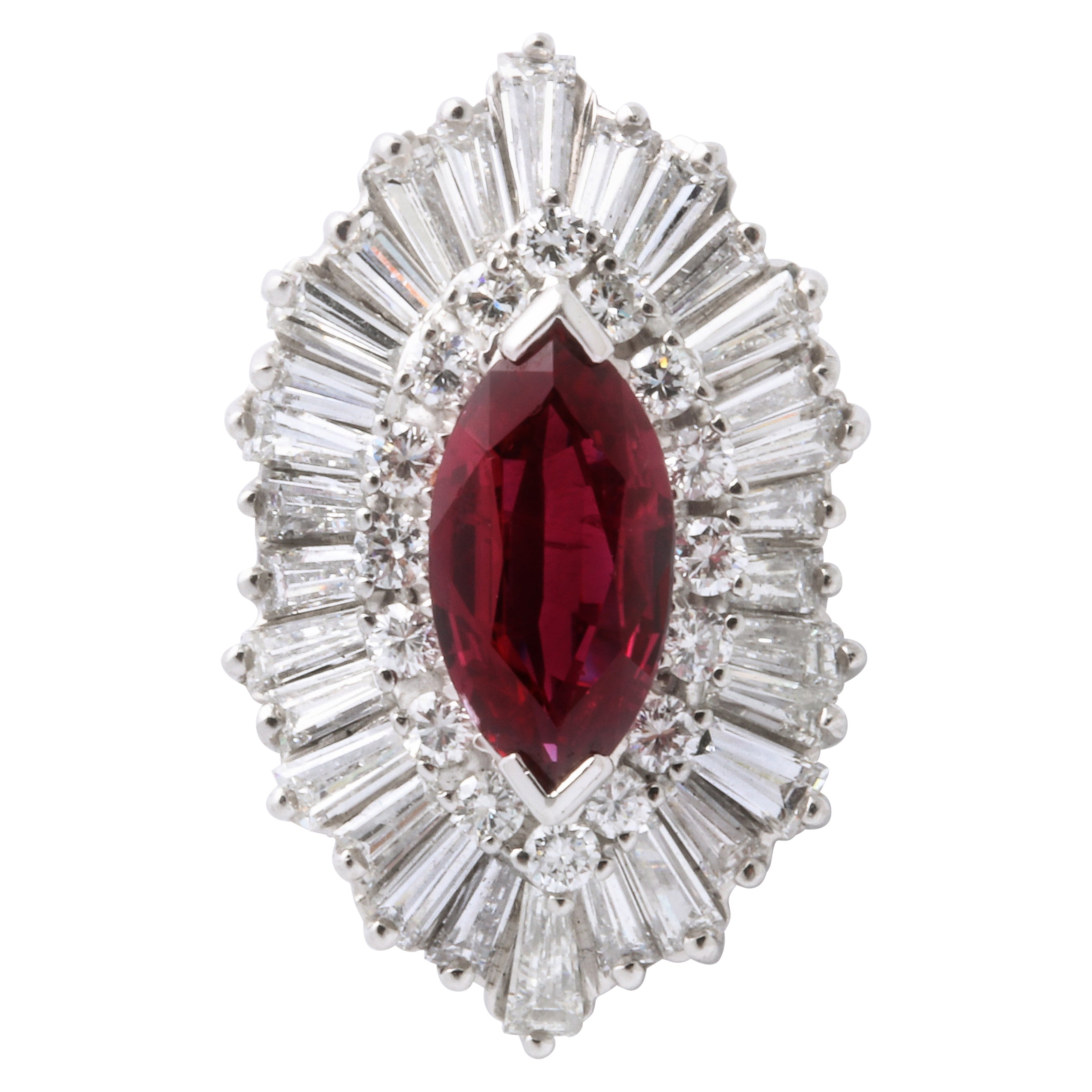 Ruby and Diamond Ring and Pendant For Sale