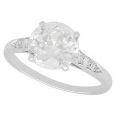 Vintage circa 1920 and Contemporary 2.20ct Diamond and Platinum Solitaire Ring