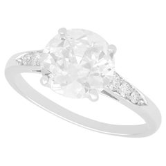 Vintage circa 1920 and Contemporary 2.20 Carat Diamond Platinum Solitaire Ring