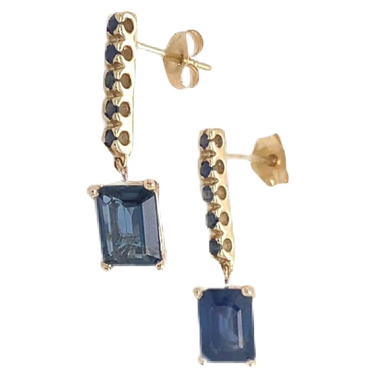 GIA Certified 2.43 Carat Royal Blue Sapphire Diamond Halo Gold Earrings ...